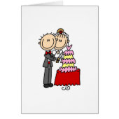 ウエディングケーキカードによる新郎新婦 (正面)