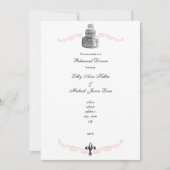 "ウエディングケーキ"のリハーサルかブライダルシャワーの招待状 招待状 (正面)