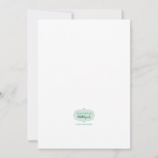 "ウエディングケーキ"のリハーサルかブライダルシャワーの招待状 招待状 (裏面)