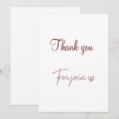 ウエディングサインにご参加いただきありがとうございます シーズンカード (正面/裏面)