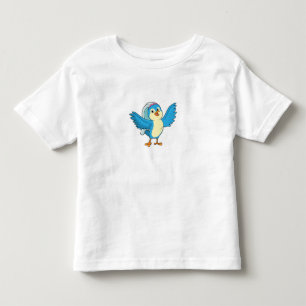 ウエディングドレスとベール姿の鳥 トドラーTシャツ