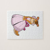 ウエディングドレスを着た花嫁としてのカンガルー ジグソーパズル (横)