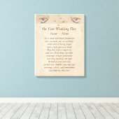 ウエディングパーソナライズされたデー詩のキャンバスアート。 キャンバスプリント (インサイチュ (ウッドフロア))