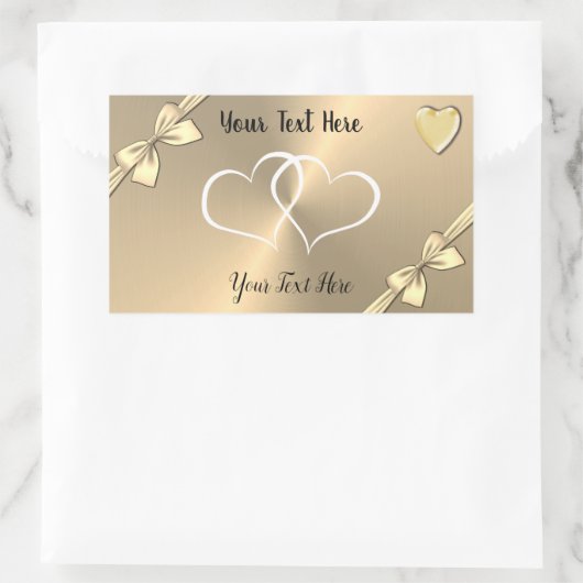 ウエディングパーソナライズされたパーティーの好意ステッカーラベル 長方形シール (バッグ)