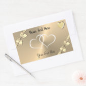 ウエディングパーソナライズされたパーティーの好意ステッカーラベル 長方形シール (封筒)