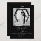 ウエディングパーソナライズされた・サンキュー・カード 招待状 (正面/裏面)