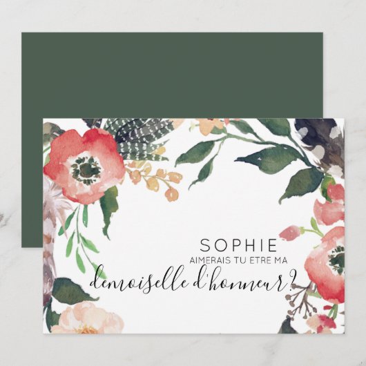 ウエディングパーティへのご招待 招待状 (正面/裏面)