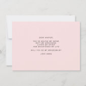 ウエディングパーティーにお誘いするフラットカード - 花嫁とブライズメイド 招待状 (裏面)