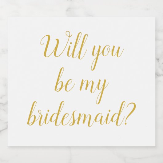 ウエディングパーティーのお願いのギフト スパークリングワインラベル (シングルラベル)