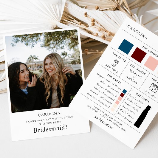 ウエディングパーティーの詳細カードになります 招待状