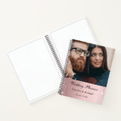 ウエディングフォト ブッシュピンク シルバーグリッター 花嫁 ノートブック (内部)