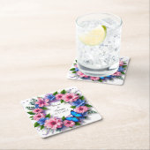 ウエディングフラワーサーキュラーフレーム スクエアペーパーコースター (インサイチュ)