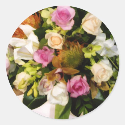 ウエディングフラワー封筒用シールシール ラウンドシール (正面)