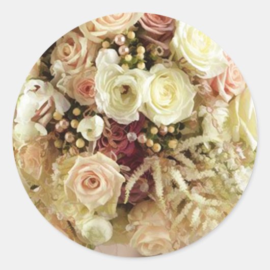 ウエディングフラワー封筒用シールシール ラウンドシール (正面)