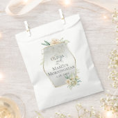 ウエディングフラワー淡い色のズイエロー赤面水彩バラ フェイバーバッグ (クリップ留めされた状態)