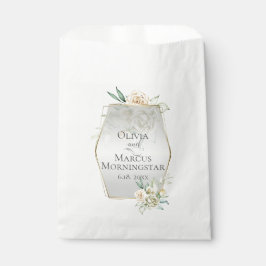 ウエディングフラワー淡い色のズイエロー赤面水彩バラ フェイバーバッグ