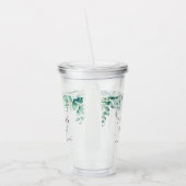 ウエディングブーケ 予定 花嫁 ユーカリ 緑の葉 シダの木 アクリルタンブラー (左)