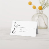 ウエディング予測できなフラワー座席表 プレイスカード (正面)