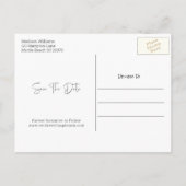 ウエディング牛カップル・セーブ・ザ・デート・ポストカード 案内ポストカード (裏面)