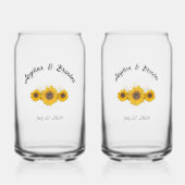 ウエディング用ひまわりトリオ ガラス缶 (正面)