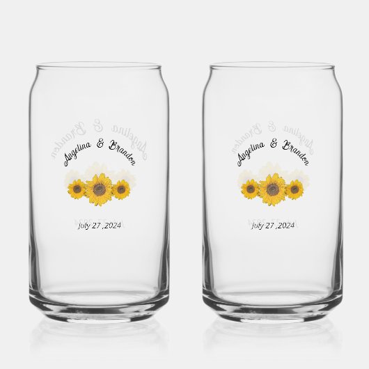 ウエディング用ひまわりトリオ ガラス缶 (裏面)