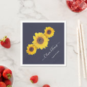 ウエディング用ひまわりトリオno2 スタンダードカクテルナプキン (インサイチュ)