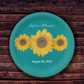 ウエディング用ひまわりトリオno3 ペーパープレート