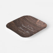 ウエディング素朴パーティーの後ずっと幸せにウッド ペーパープレート (傾斜あり)