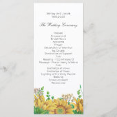 ウエディング素朴プログラムひまわり国の式 プログラム (正面)