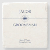 ウエディング航海のパーティーのグロムスマンのプレゼント ストーンコースター (正面)