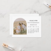 ウエディング アーチ フォト カレンダー カード - 私のブライズメイドになってくれますか? (正面/裏面インサイチュ)