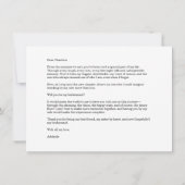 ウエディング アーチ フォト カレンダー カード - 私の花嫁の介添え人になってくれますか？ (裏面)