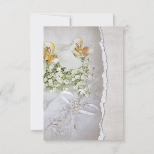 ウエディング オーキッド RSVP 招待状 (正面)