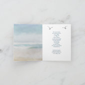 ウエディング オーシャン ウィンドウ スターフィッシュ付き 招待状 (内部)