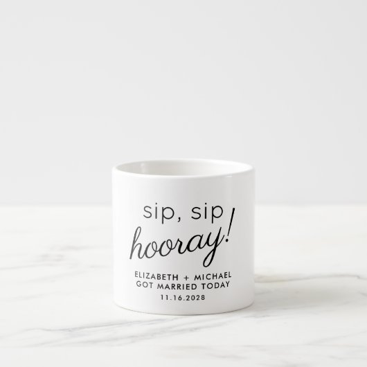ウエディング+ギフト Sip Sip Hooray エスプレッソカップ (正面)