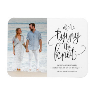 ウエディング・セイヴ・ザ・デート・フォト「We're Tying The Knot」 マグネット