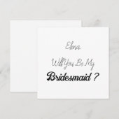 ウエディング ブライズメイド 2024 シンプル プロポーズ エレガント 招待状 (正面/裏面)