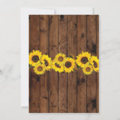 ウエディ素朴ングデイジャーウッドサンフラワーズ招待状 招待状 (裏面)