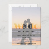 ウエドゥ - ビーチウェディング - 予約しました 案内ポストカード (正面/裏面)