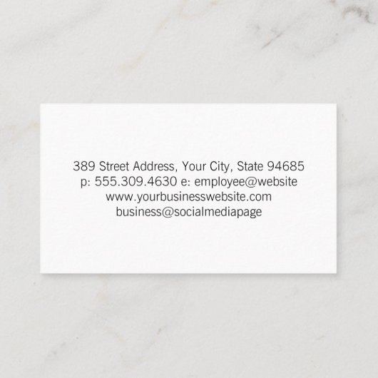 ウエハーとチョコレートシロップ | の転がピン 名刺 (裏面)