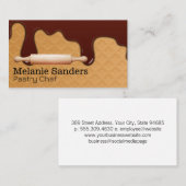 ウエハーとチョコレートシロップ | の転がピン 名刺 (正面/裏面)