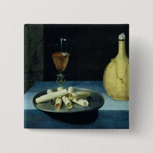 ウエファーのデザート 缶バッジ (正面)