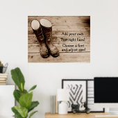 ウエリントンかウエリーかグムブーツかグミか? ポスター (ホームオフィス)