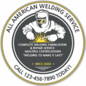 ウエルカスタマイズダー溶接ビジネストラックバン シール (正面)