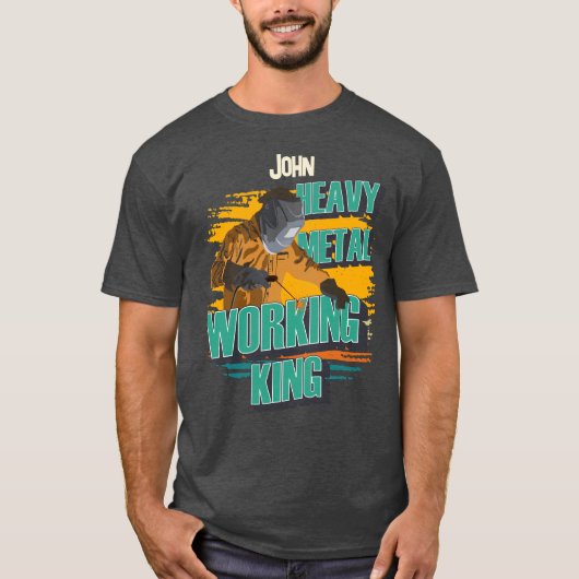 ウエルカスタムダー名ヘビーメタル加工王 Tシャツ (正面)