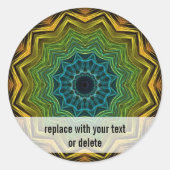 ウエルカラフル万華鏡のように千変万化するパターン ラウンドシール (正面)