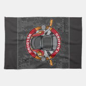 ウエルパーソナライズされたダー金属加工機溶接店 キッチンタオル (横)