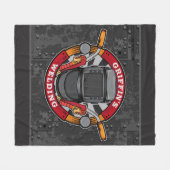 ウエルパーソナライズされたダー金属加工機溶接店 フリースブランケット (正面(横))