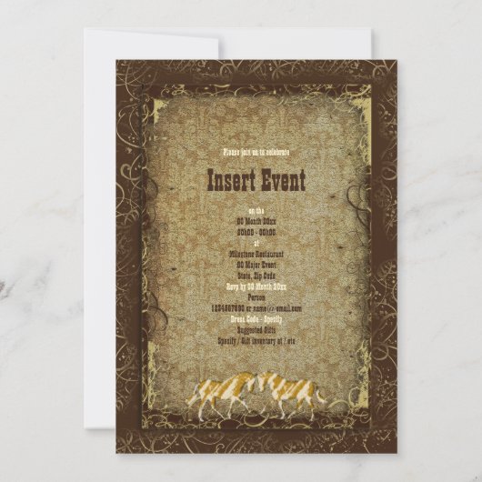 ウエレガントエスタン牧場パーティー 招待状 (裏面)