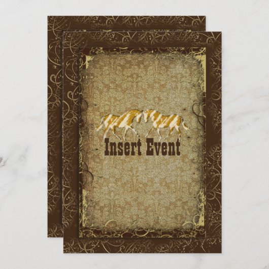 ウエレガントエスタン牧場パーティー 招待状 (正面/裏面)